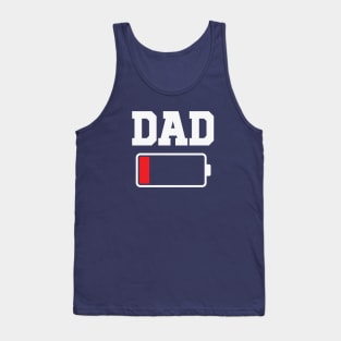 Dad Battery Low - Funny Father's Day Tank Top